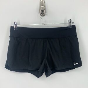 Nike Women Size Large Shorts Black Athletic Running Swim Bottoms Board Liner